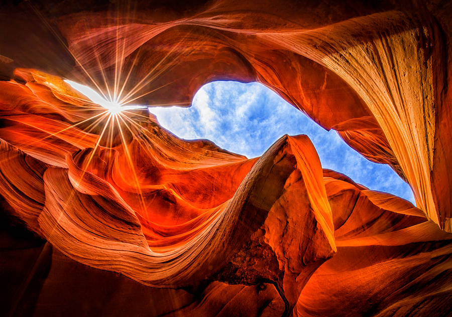 Antelope Canyon Low-angle View Wallpaper