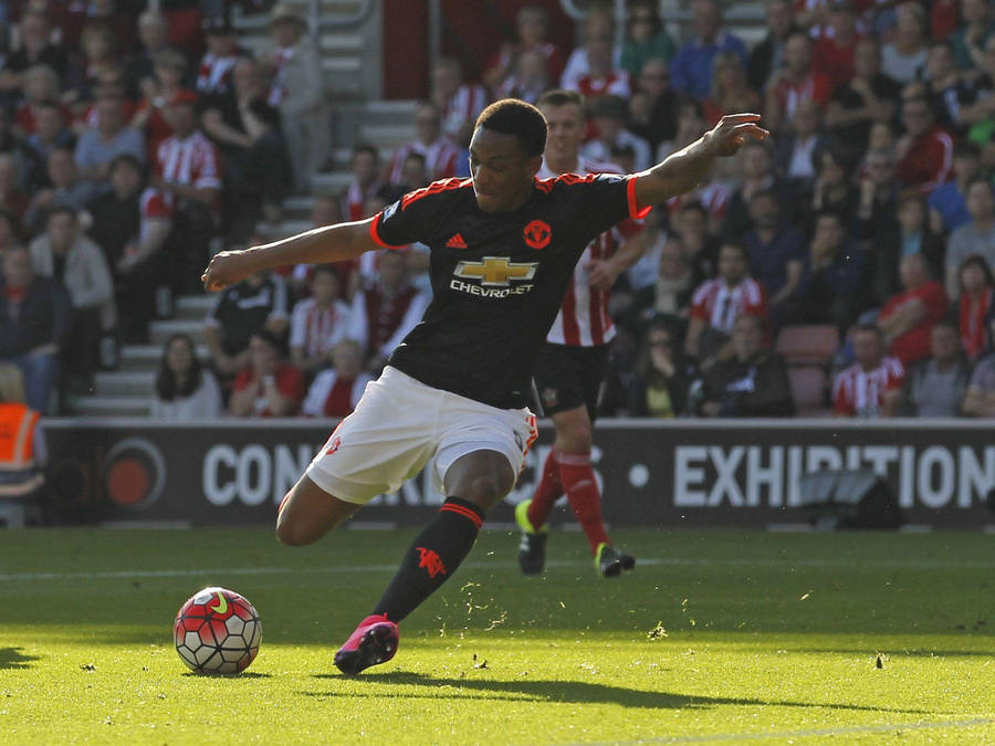 Anthony Martial Kicking Ball Wallpaper