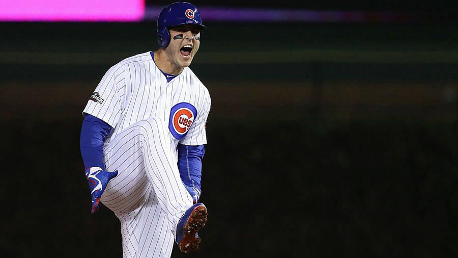 Anthony Rizzo Screaming Leg Up Wallpaper