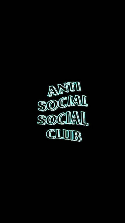 Anti Social Social Club Logo With Contrasting Black And White Colors Wallpaper