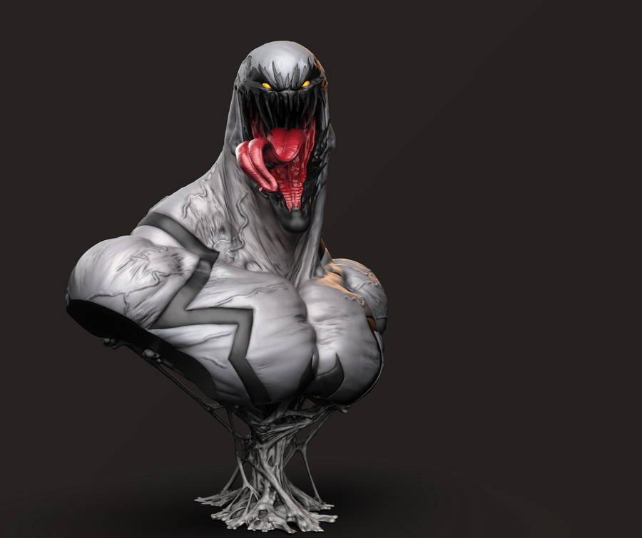 Anti Venom Digital Art Side View Wallpaper