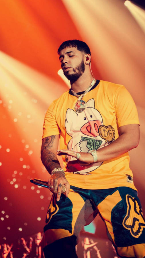 Anuel Aa Orange Wallpaper