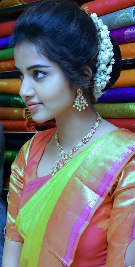 Anupama Parameswara Flower Hairstyle Wallpaper