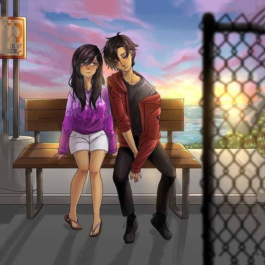 Aphmau And Aaron Hangs Out Wallpaper