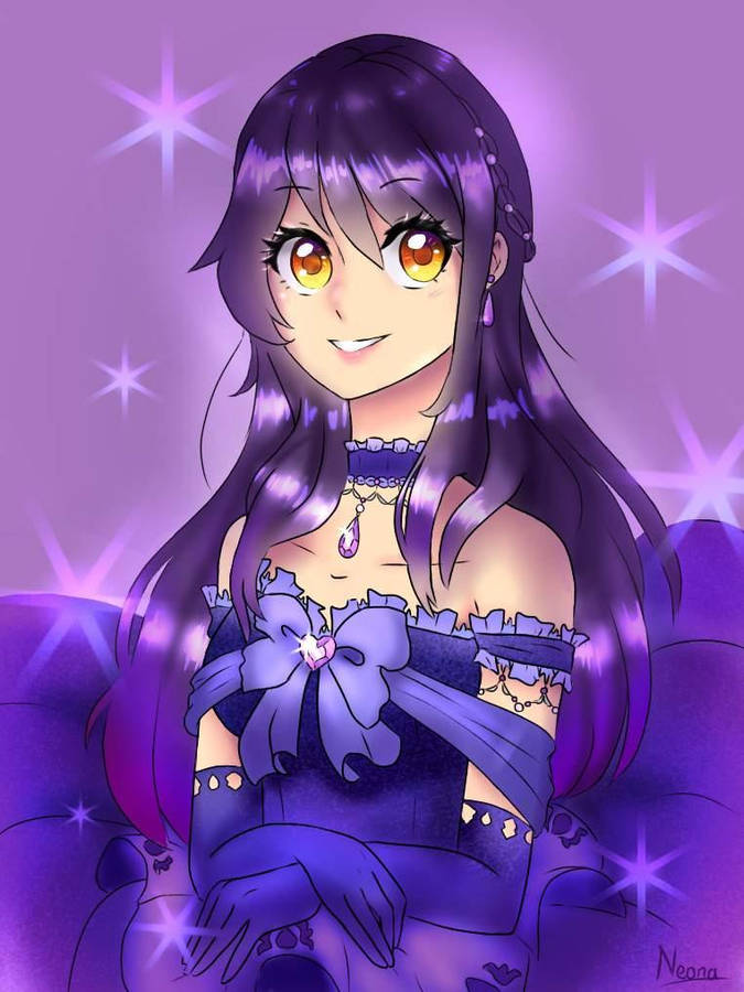 Aphmau Pretty Purple Dress Wallpaper