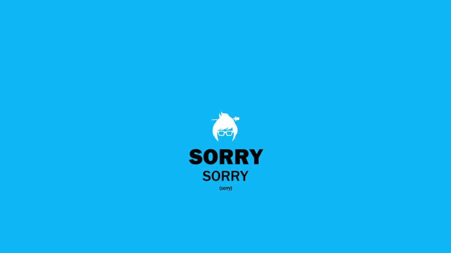 Apology Expression Blue Background Wallpaper