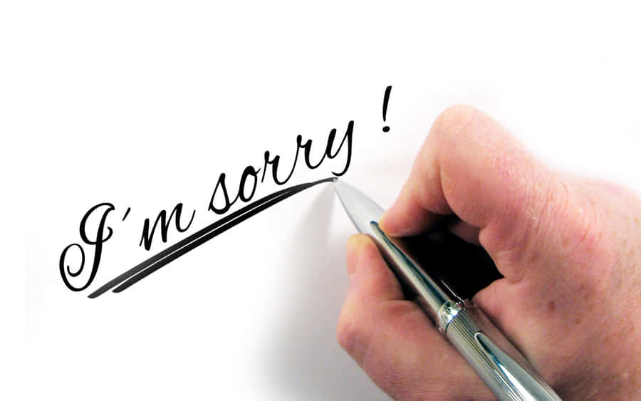 Apology Note Writing Hand Wallpaper