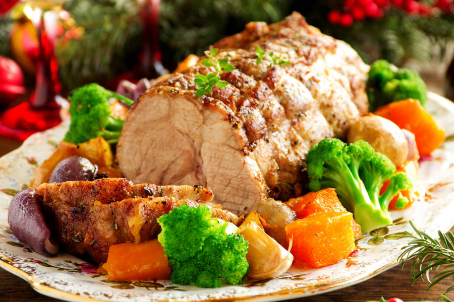 Appetizing Pork Roast Meat Wallpaper