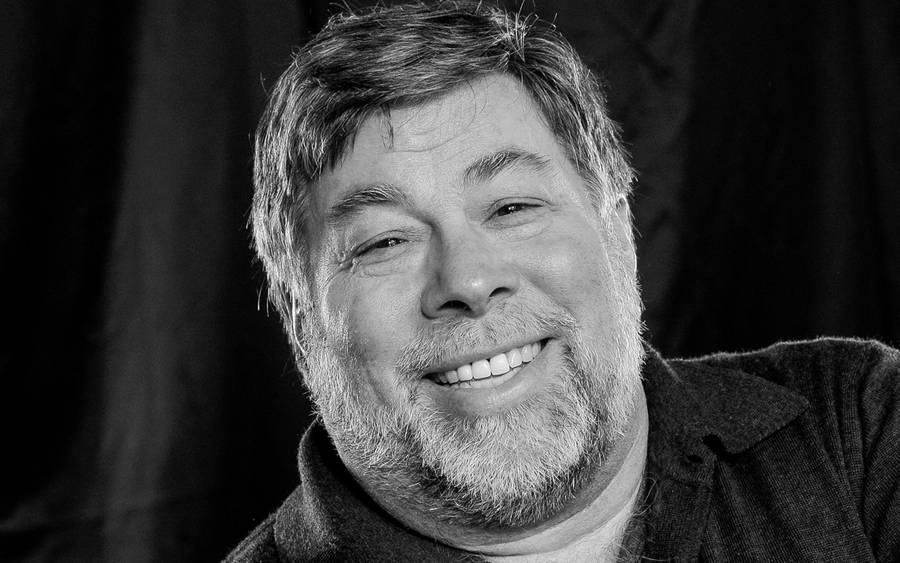 Apple Co Founder Steve Wozniak Greyscale Wallpaper