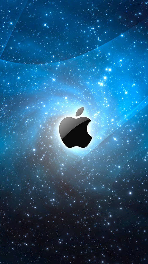 Apple Ios Mac Iphone Logo On Blue Wallpaper