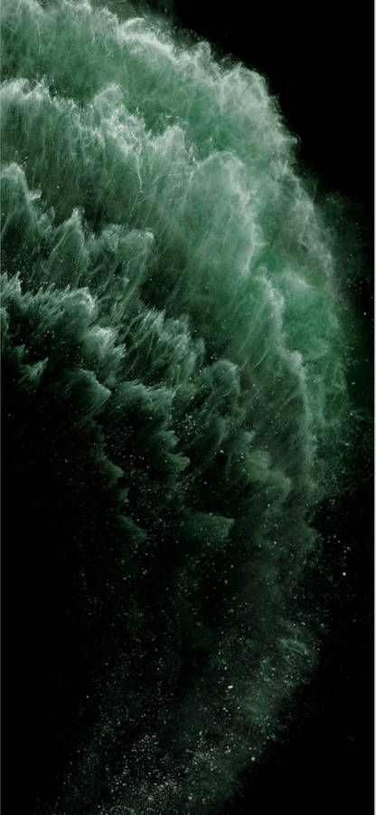 Apple Iphone Default Green Explosion Wallpaper