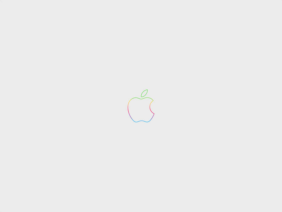 Apple Logo On Solid White Wallpaper