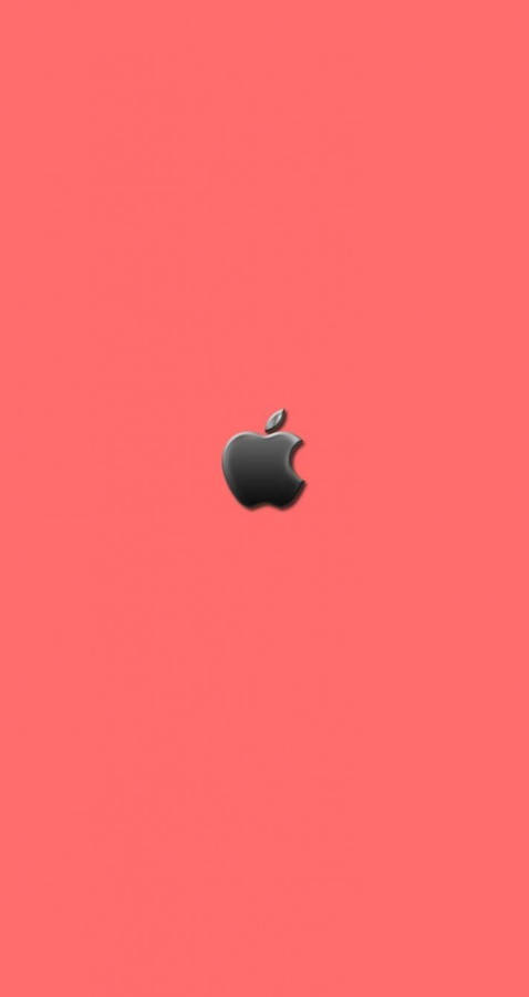 Apple Logo Over Pink Backdrop Ios 7 Wallpaper
