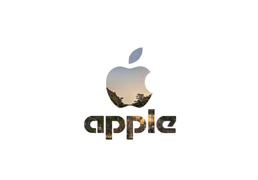 Apple Logo Scenery Wallpaper