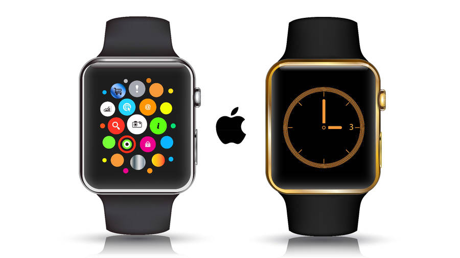 Apple Watch Space Grey And Gold Wallpaper
