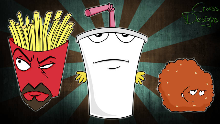 Aqua Teen Hunger Force Animated Series Main Characters Wallpaper