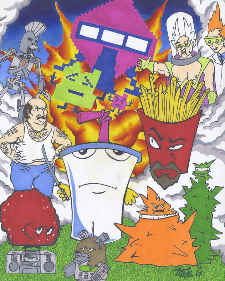 Aqua Teen Hunger Force Characters Wallpaper