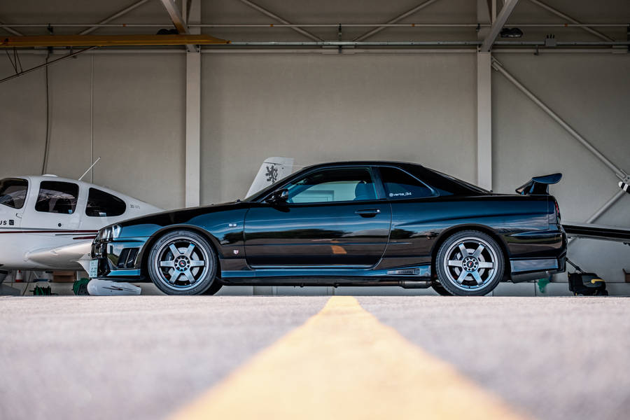 Aquamarine Nissan Skyline Gtr R34 Wallpaper