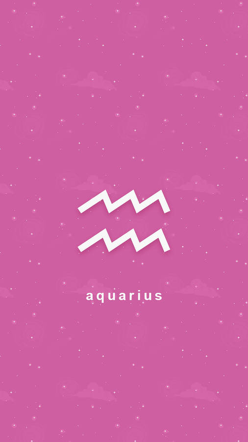 Aquarius Zodiac White Symbol Wallpaper