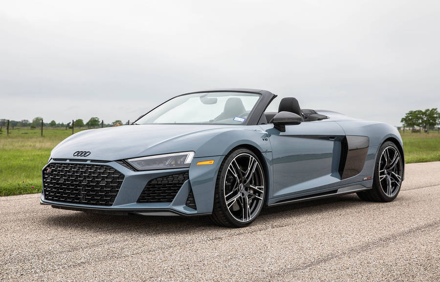 Ara Blue Audi R8 Spyder Wallpaper