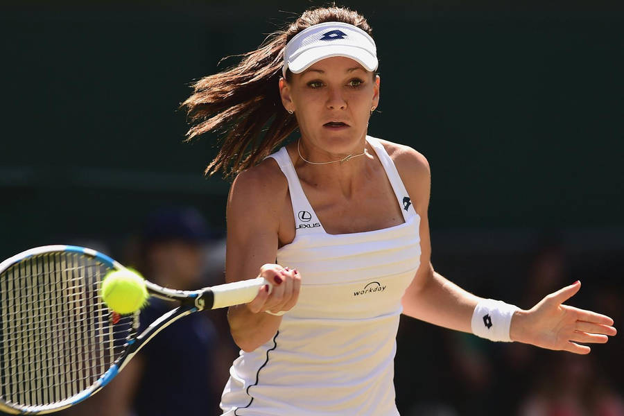 Arantxa Sánchez Vicario Hitting Tennis Ball Wallpaper