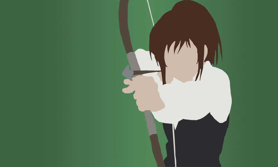 Archer Ready Position_ Vector Art Wallpaper