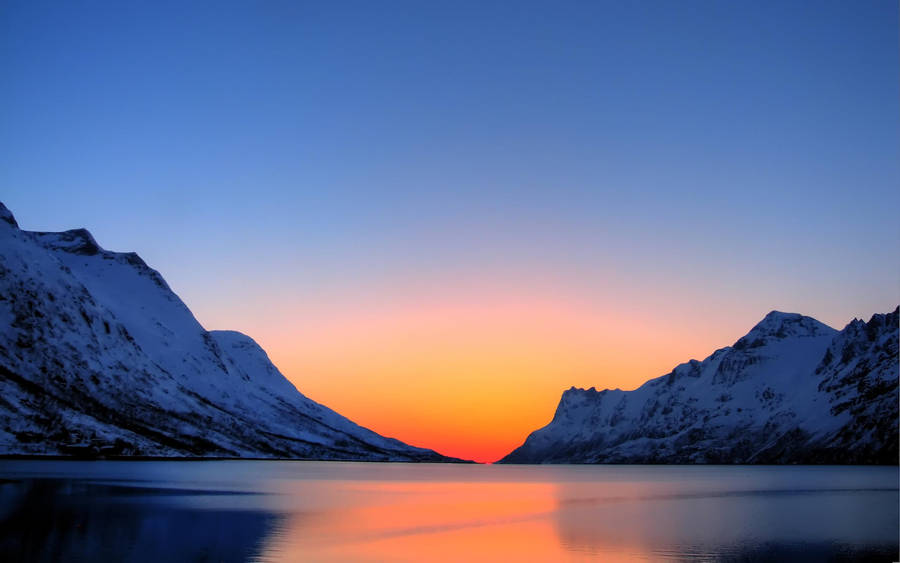 Arctic Orange Sunrise Wallpaper