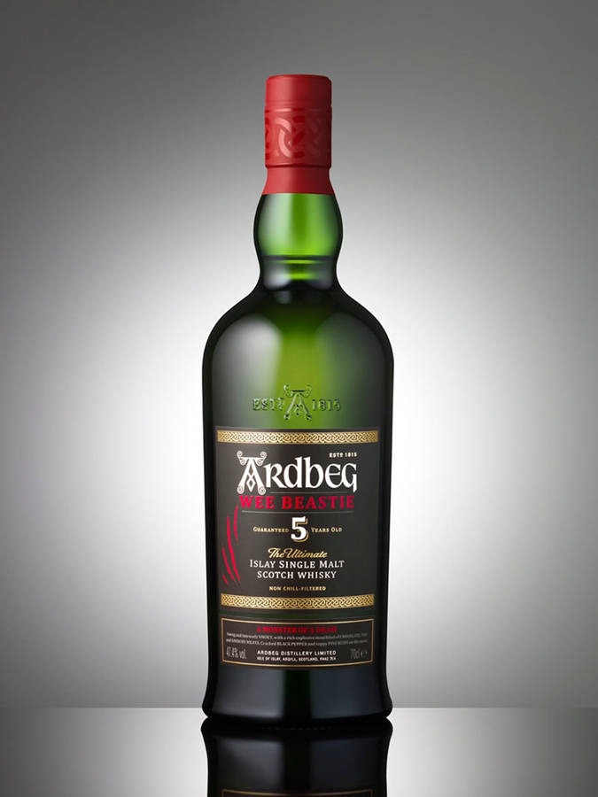 Ardbeg Wee Beastie Whisky Bottle Wallpaper