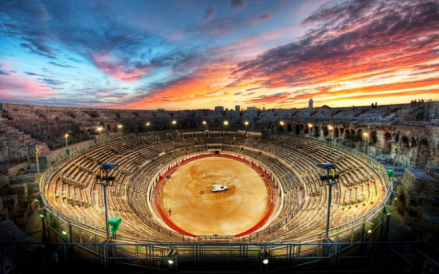 Arena Of Nimes Rome Wallpaper