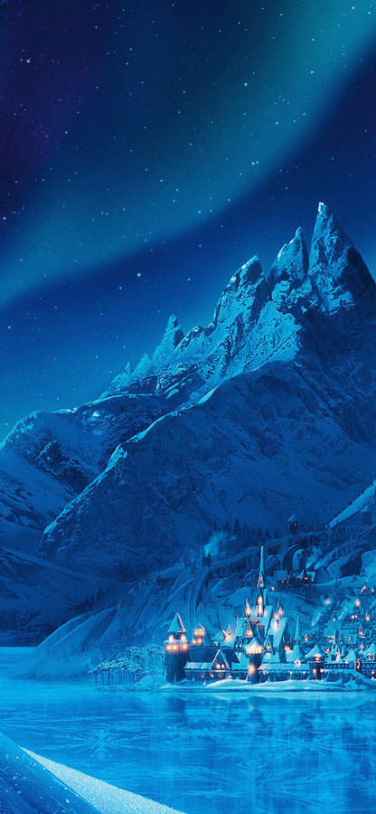 Arendelle Frozen Castle Mountain Wallpaper