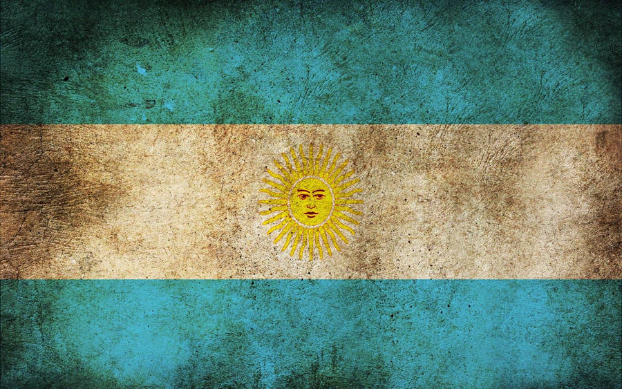 Argentina Flag Grunge Aesthetic Wallpaper