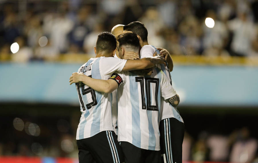 Argentina National Football Team Huddled Wallpaper