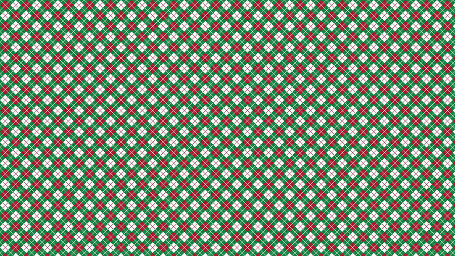 Argyle Christmas Aesthetic Pattern Wallpaper