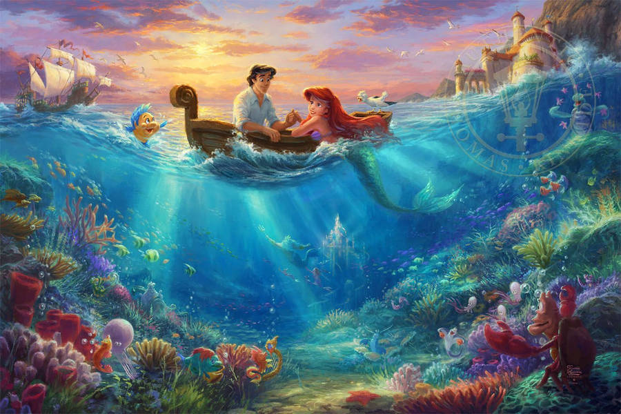 Ariel Eric Painting Pixel Disney Laptop Wallpaper