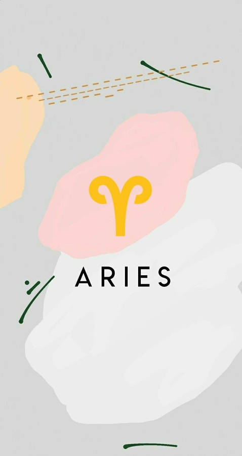 Aries Aesthetic In Modern Graphic Design Wallpaper