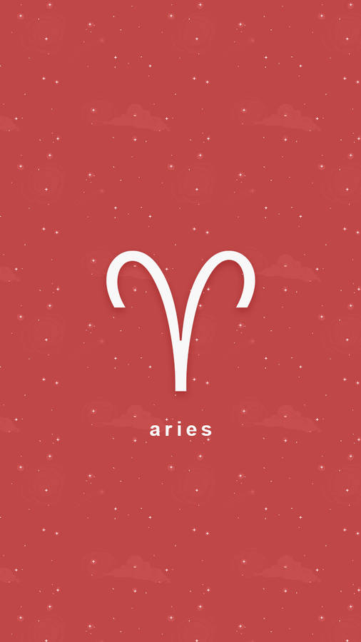 Aries Aesthetic Red Sparkly Background Wallpaper