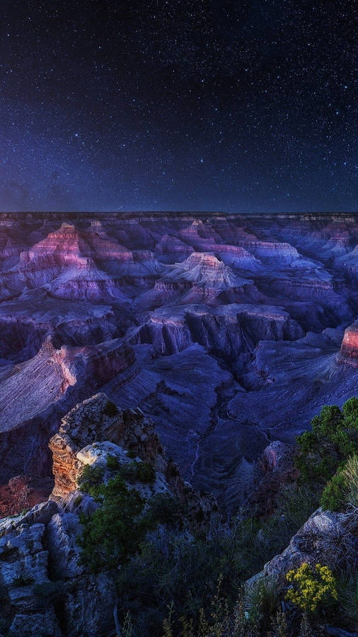 Arizona Night Sky Over The Mountains Wallpaper