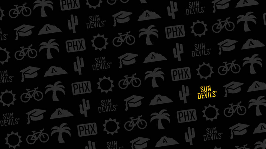 Arizona State University Black Symbols Wallpaper