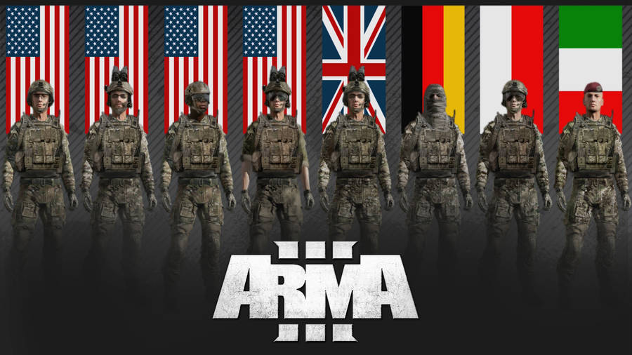 Arma 3 Soldiers And Flags Wallpaper