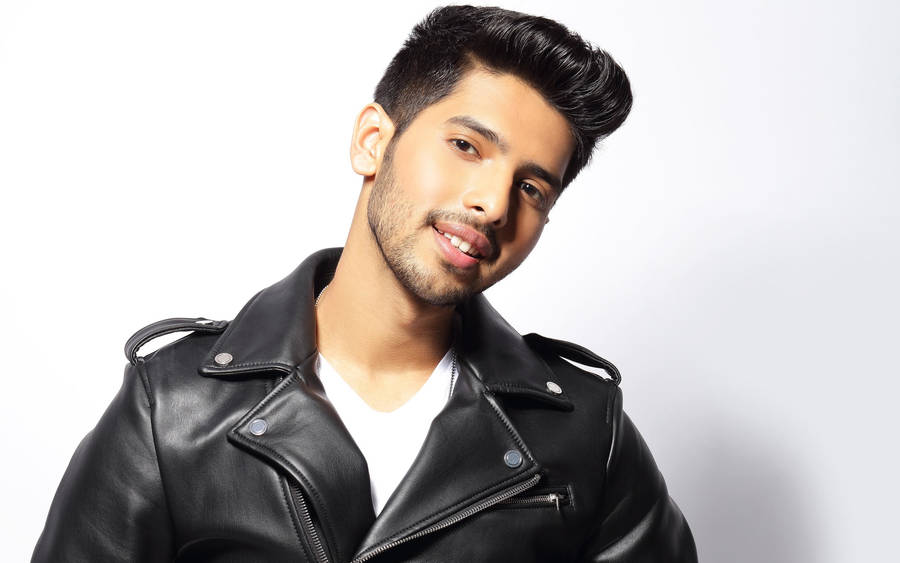 Armaan Malik Black Leather Jacket Wallpaper