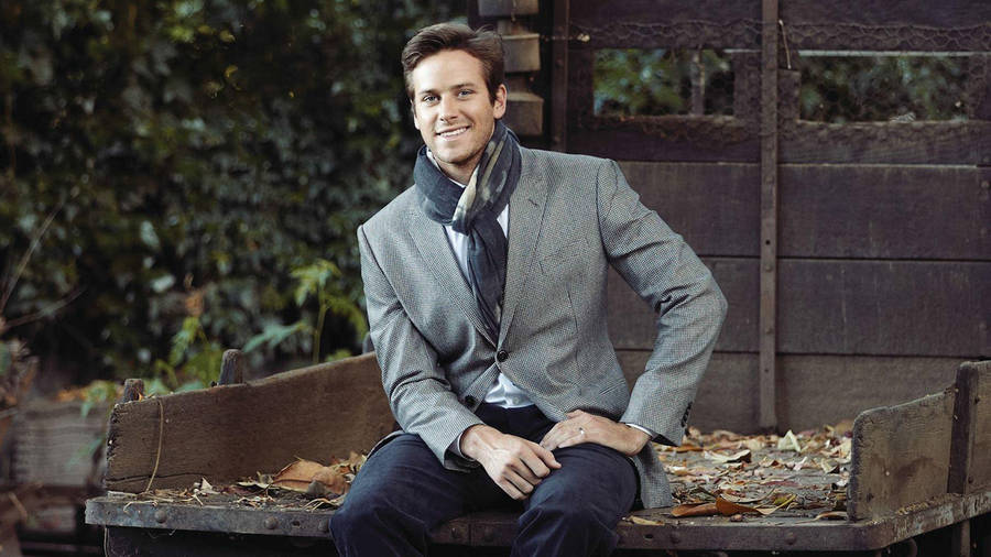 Armie Hammer At Wagon Wallpaper