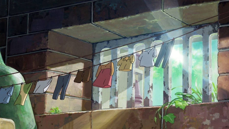 Arrietty Clothesline Wallpaper