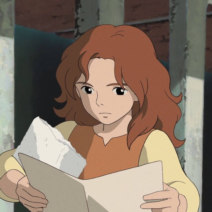 Arrietty Reading A Paper Wallpaper