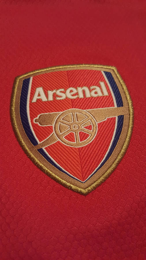 Arsenal Fc Embossed Team Logo Wallpaper