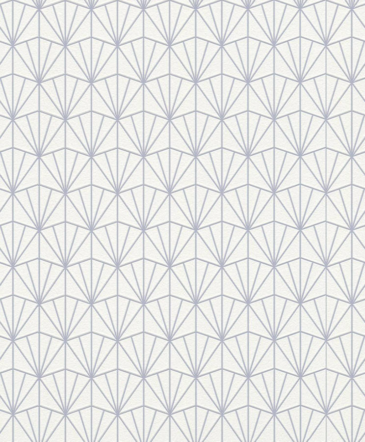 Art Deco White Pattern Wallpaper