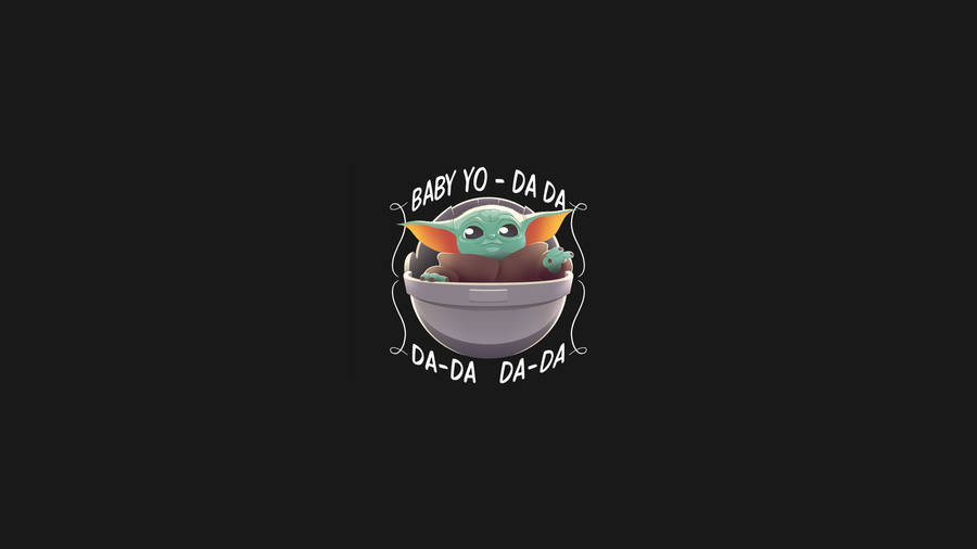 Art Logo Of Baby Yoda Wallpaper