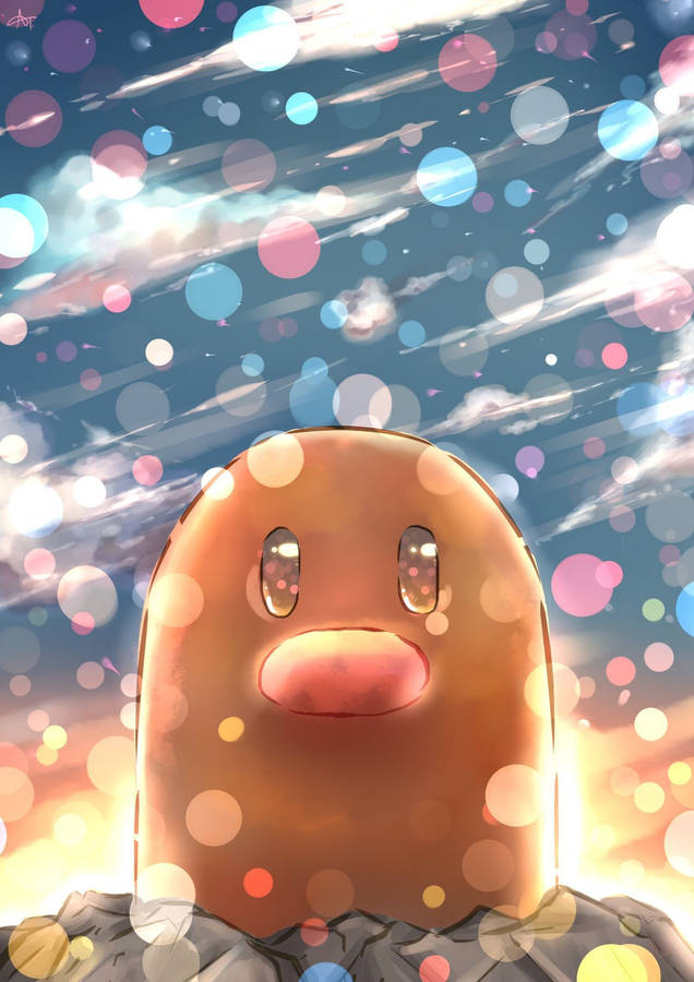 Art Of Diglett Pokémon With Lights Wallpaper