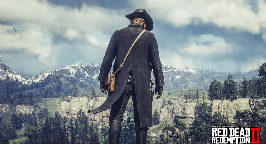 Arthur_ Morgan_ Overlooking_ Mountain_ R D R2 Wallpaper