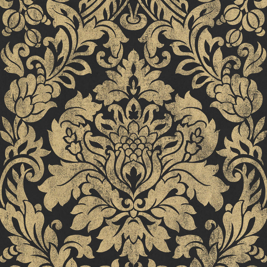 Artisan Black And Gold Gloriana Art Wallpaper