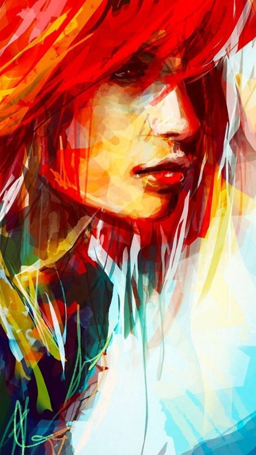 Artistic Girl Portrait Illustration Wallpaper